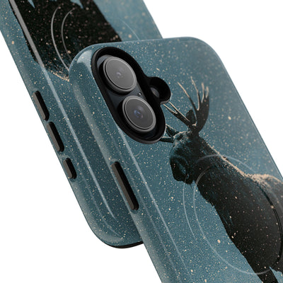 Nordic Boreal Moose · Tough 2.0 Magnetic Phone Case for iPhone · Blue