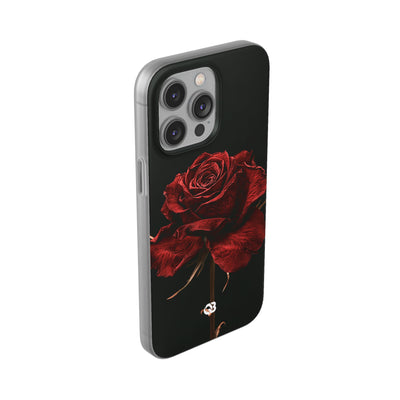 Crimson Noir Rose · Lite Phone Case for iPhone ·  Black