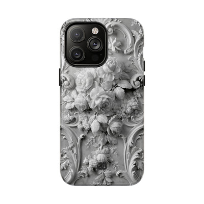 Rococo Marble Rose · Tough 2.0 Magnetic Phone Case for iPhone · White