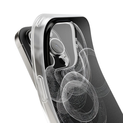 Black Lite Phone Case for iPhone - Kinetic Wireframe Orbit