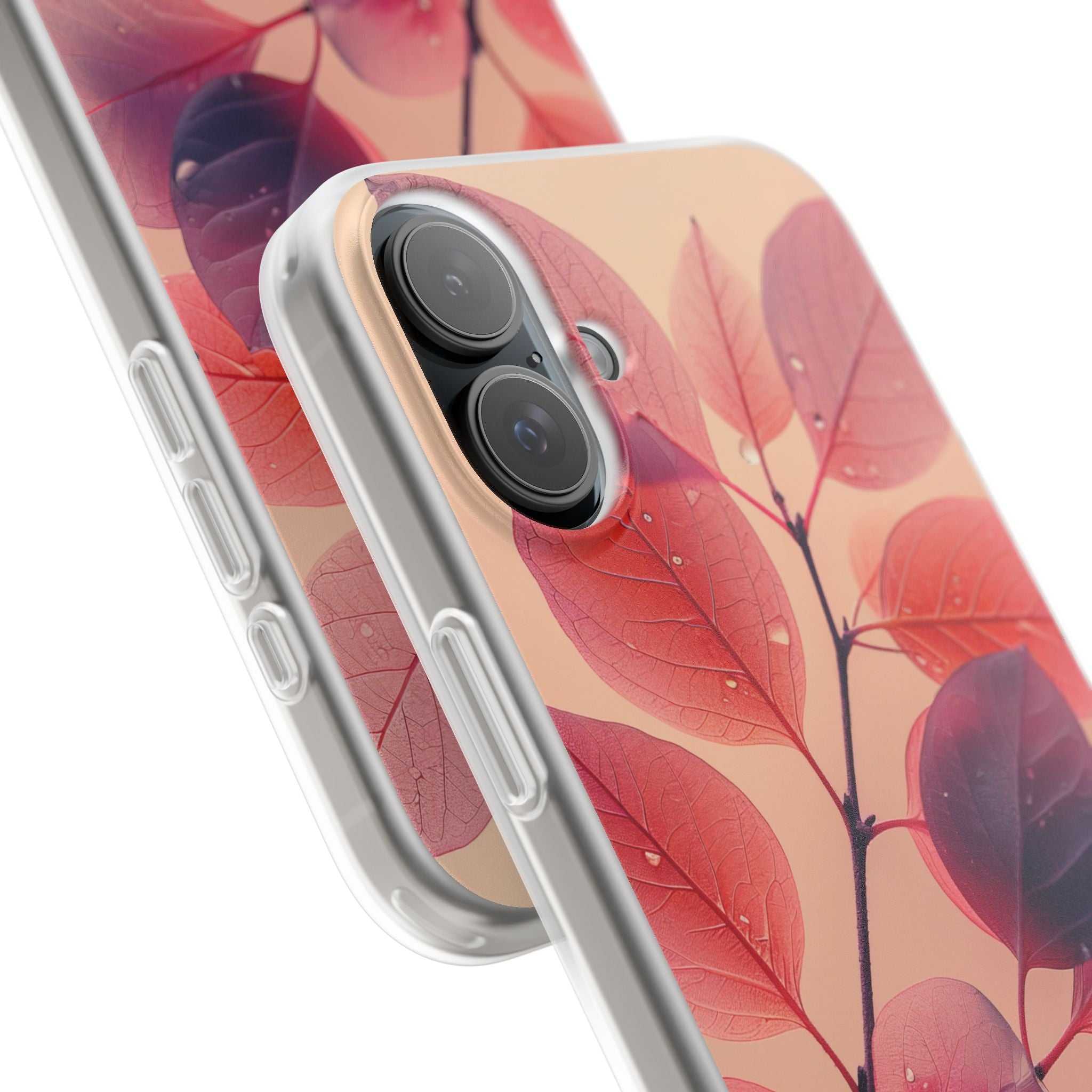 Dewy Magenta Foliage · Soft Phone Case for iPhone