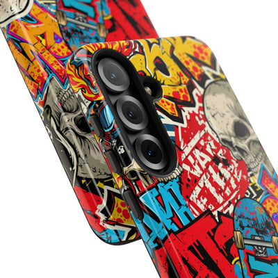 Skate Skull Riot · Tough Phone Case for Samsung · Red