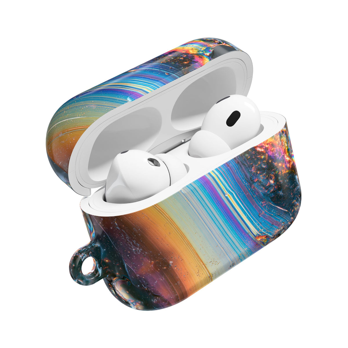 Prismatic Aura Flow · Hard Case for AirPods & AirPods Pro · Blue