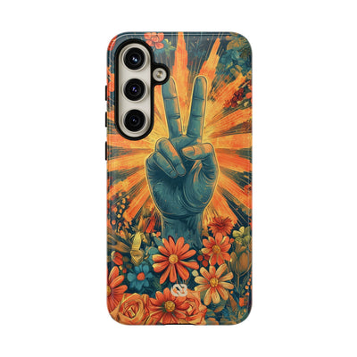 Fleur de paix radieuse · Coque de téléphone Tough pour Samsung