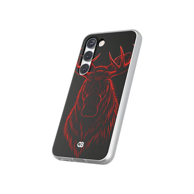 Nordic Moose Contour · Lite Phone Case for Samsung · Red
