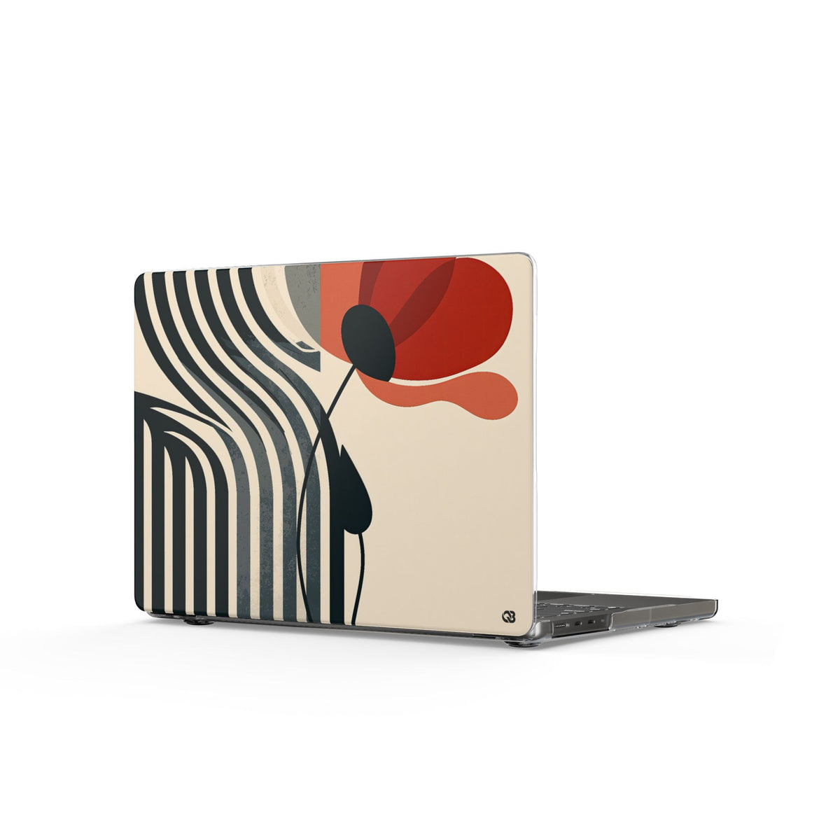 Modernist Poppy · Clear Hard Case for MacBook · Beige