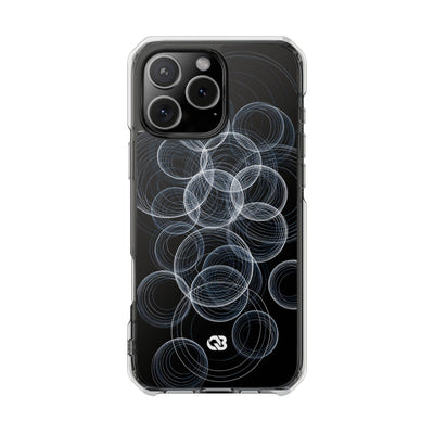 Black Impact MagSafe Phone Case for iPhone - Frosted Ring Matrix