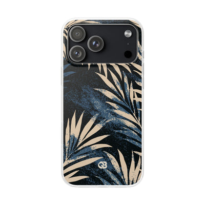 Blue Lite Phone Case for iPhone - Midnight Indigo Palm