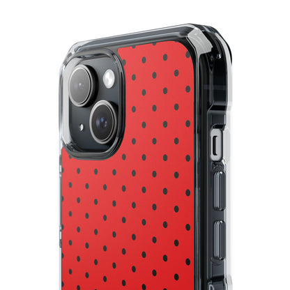 Black Dot Matrix iPhone 15 Case - Impact