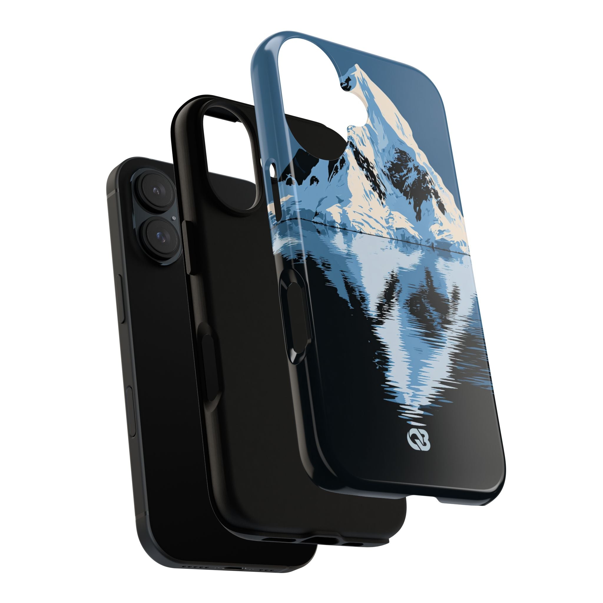 Blue Tough Phone Case for iPhone - Arctic Summit Mirror