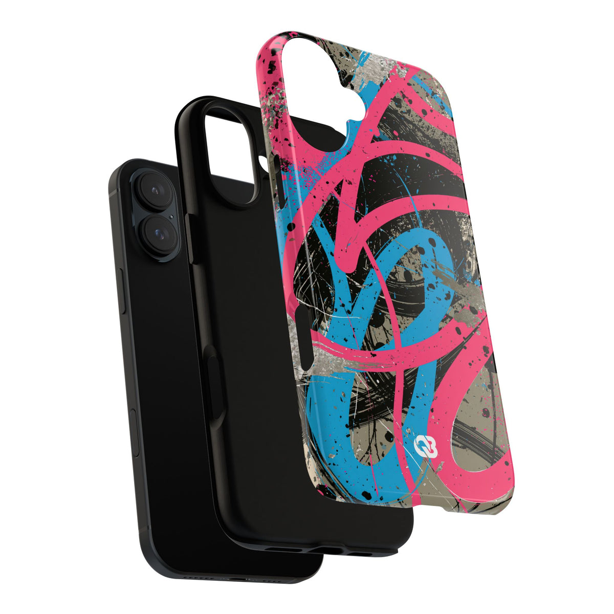 Cyber Splatter Flow · Tough Phone Case for iPhone · Pink