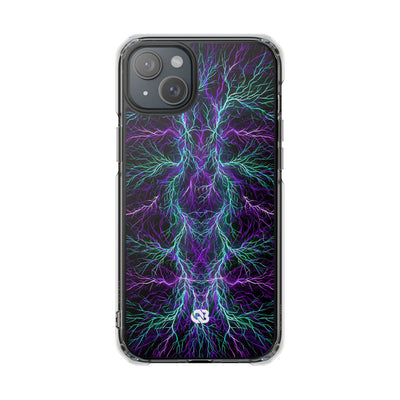 Electric Plasma Arbor · Clear Impact Magnetic Phone Case for iPhone · Purple