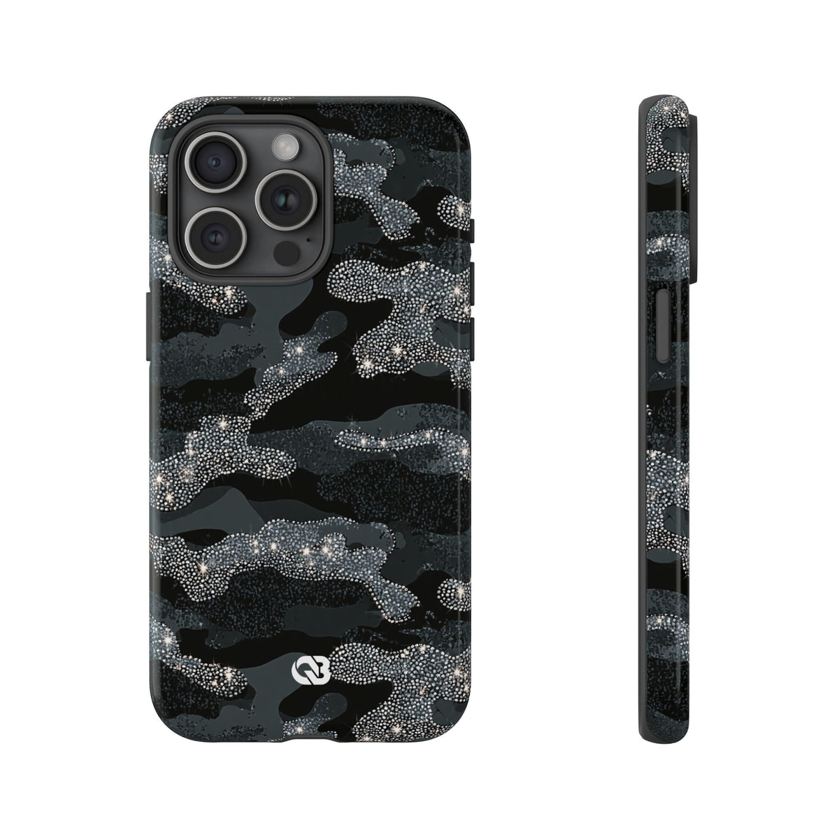 Glitter Shadow Camo · Tough Phone Case for iPhone · Black