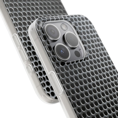 Silver Lite Phone Case for iPhone - Brutalist Steel Mesh