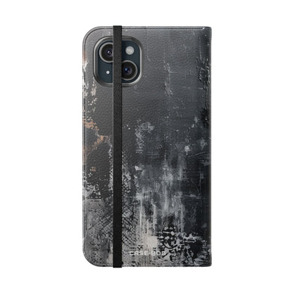 Midnight Brushstroke - iPhone 15 Plus Case - Wallet