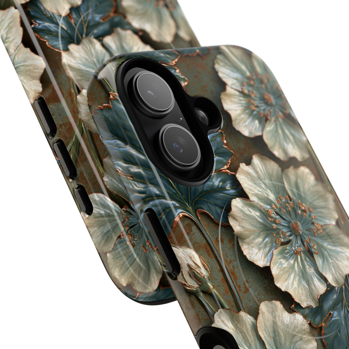Gilded Blossom Reverie · Tough 2.0 Magnetic Phone Case for iPhone · Teal