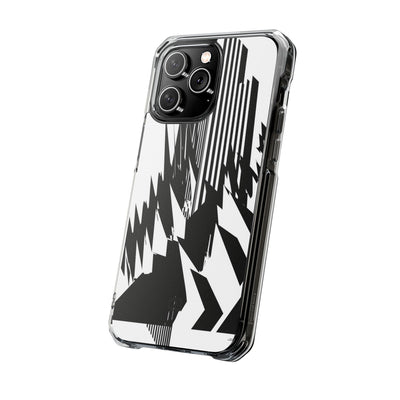 White Impact MagSafe Phone Case for iPhone - Shattered Vector Spire