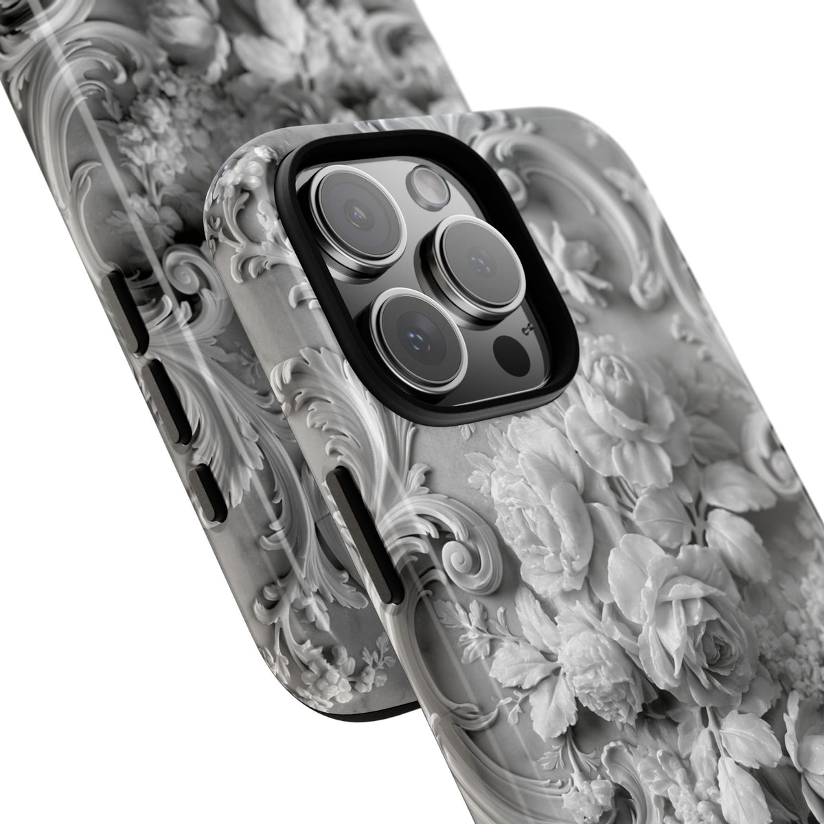 Rococo Marble Rose · Tough Phone Case for iPhone · White