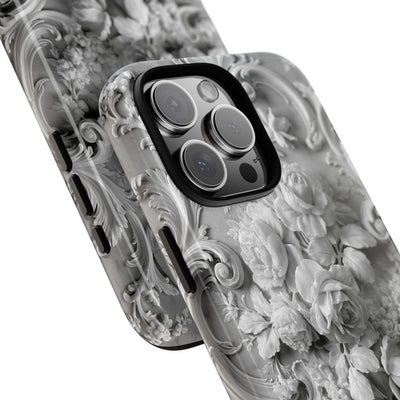 Rococo Marble Rose · Tough Phone Case for iPhone · White