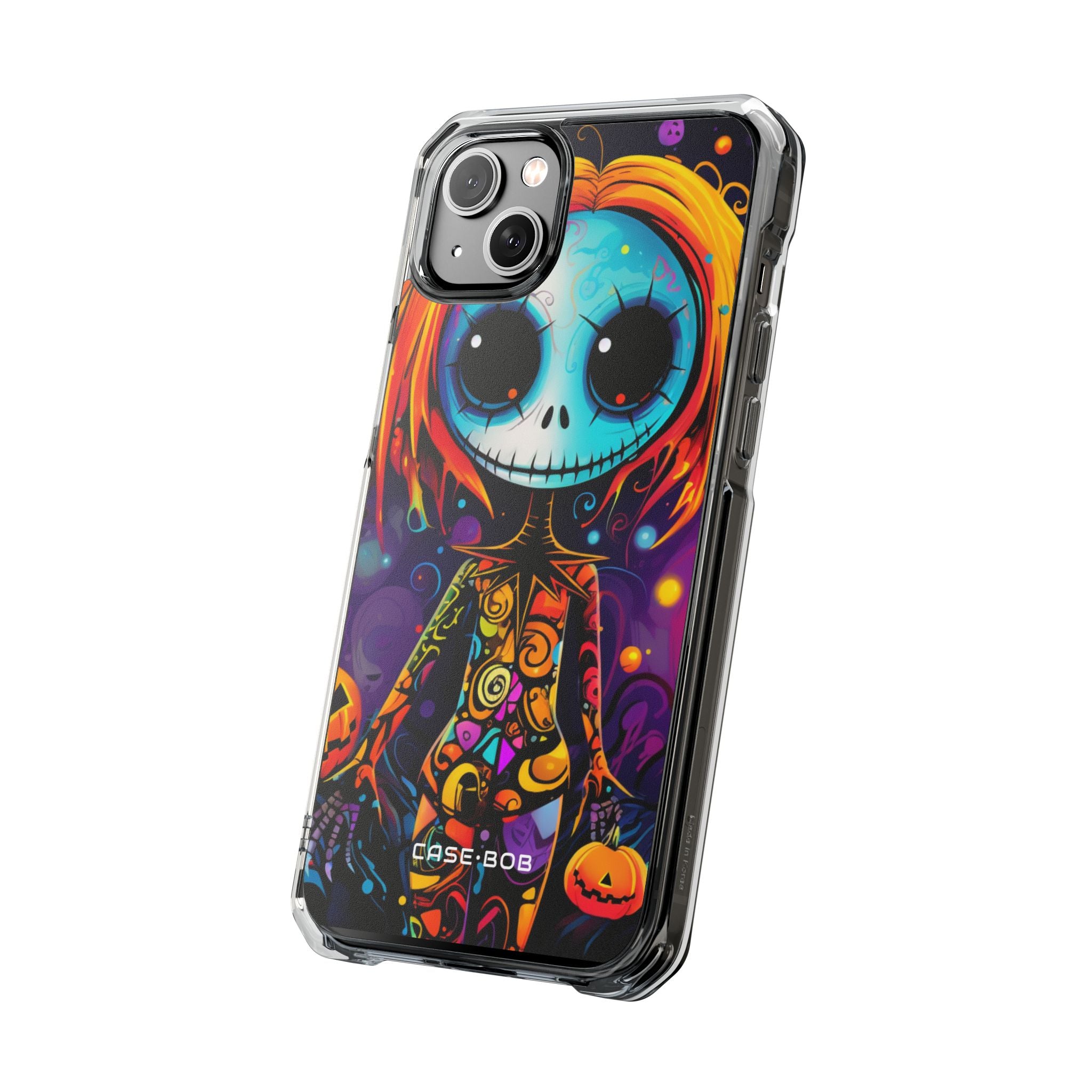 Blue Skull Swirl iPhone 14 Plus Case - Impact - CASE•BOB