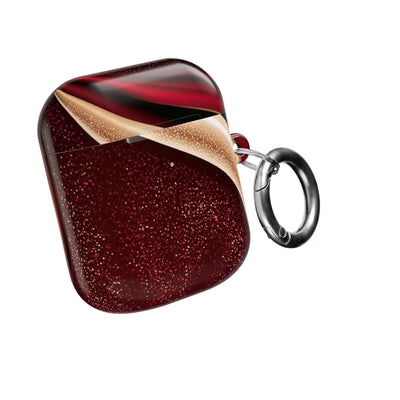 Gilded Crimson Flow · Hard Case for AirPods & AirPods Pro · Red