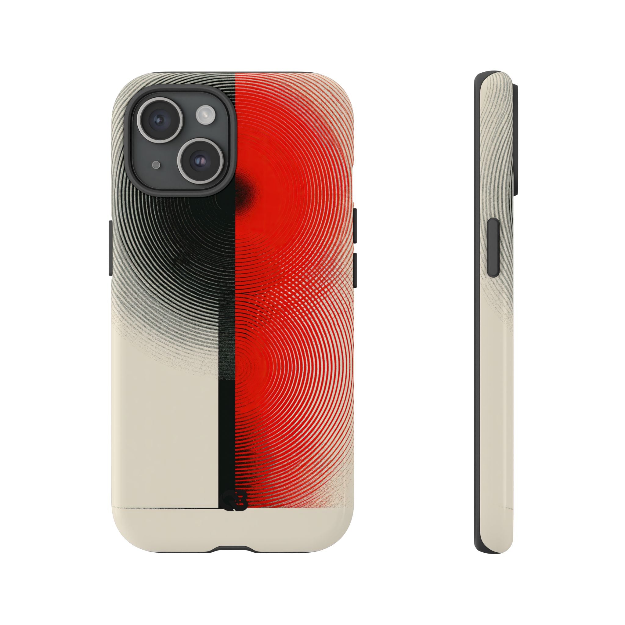 Red Tough Phone Case for iPhone - Split Signal Red