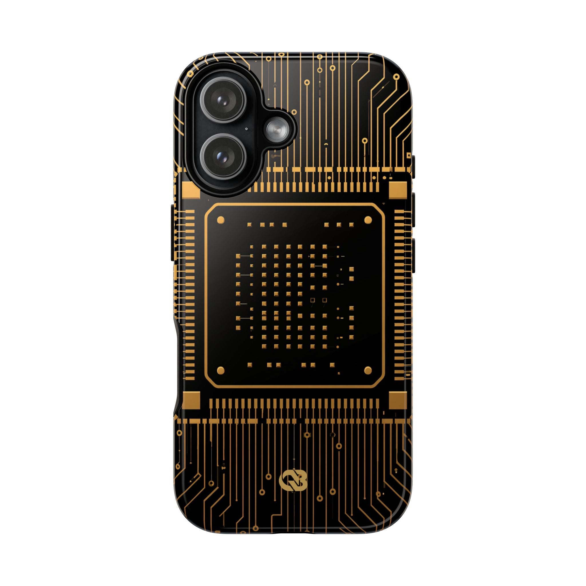 Gold Tough Phone Case for iPhone - Cyber Gold Processor