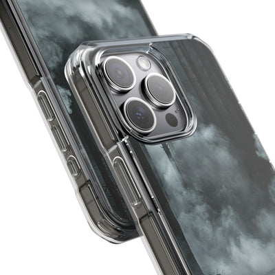 Shadowed Pine Mist · Clear Impact Magnetic Phone Case for iPhone ·  Black