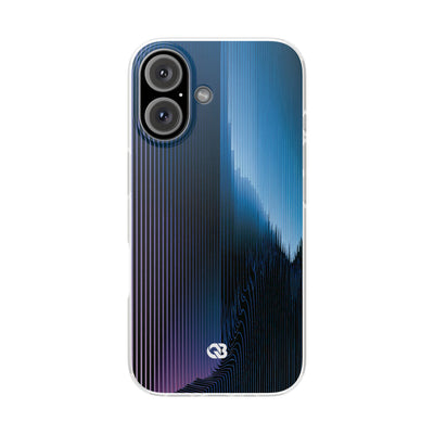Blue Lite Phone Case for iPhone - Indigo Distortion Wave