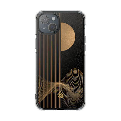 Gold Impact MagSafe Phone Case for iPhone - Gilded Obsidian Dunes