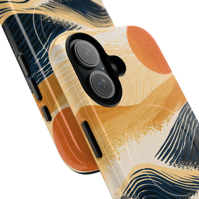 Blue Tough 2.0 Magsafe Phone Case for iPhone - Kyoto Cresting Tide