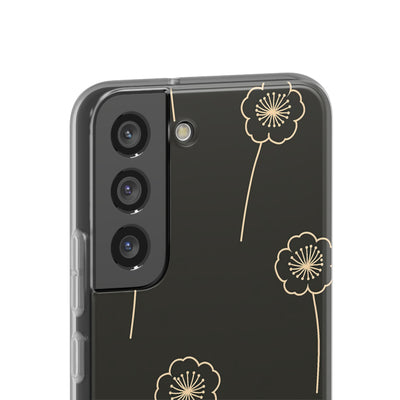 Black Lite Phone Case for Samsung - Obsidian Sand Petals
