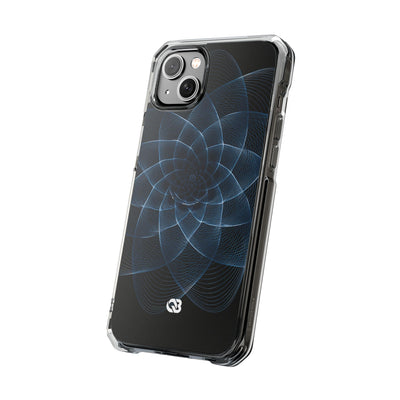 Blue Impact MagSafe Phone Case for iPhone - Cobalt Geometric Bloom