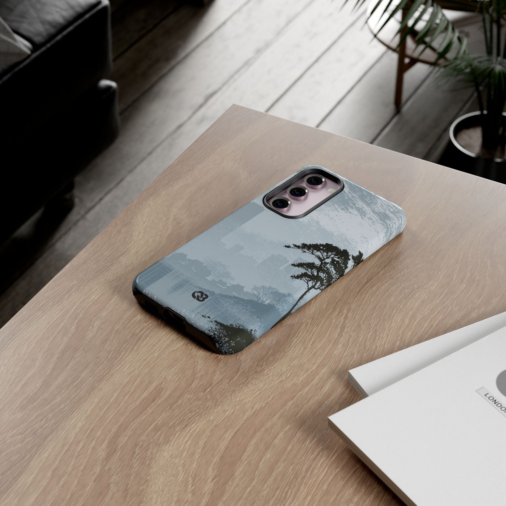Grey Tough Phone Case for Samsung - Steel Slate Zen