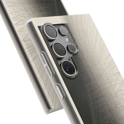 Beige Lite Phone Case for Samsung - Brutalist Graphite Grid