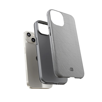 Grey Tough Phone Case for iPhone - Chrome Mesh Warp