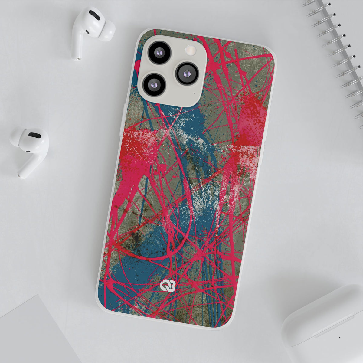Neon Static Drip · Lite Phone Case for iPhone ·  Pink