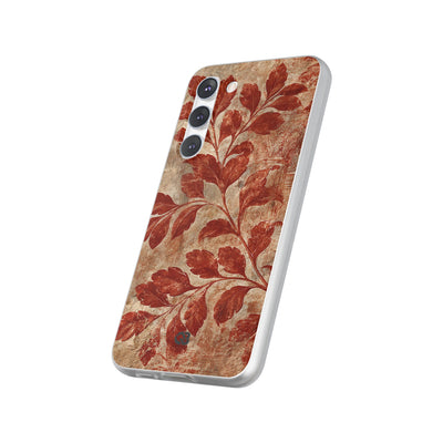 Terracotta Botanical Fresco · Lite Phone Case for Samsung · Red