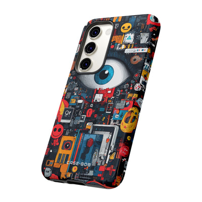 Digitaalinen silmä sininen Samsung S23 -kova suojakotelo