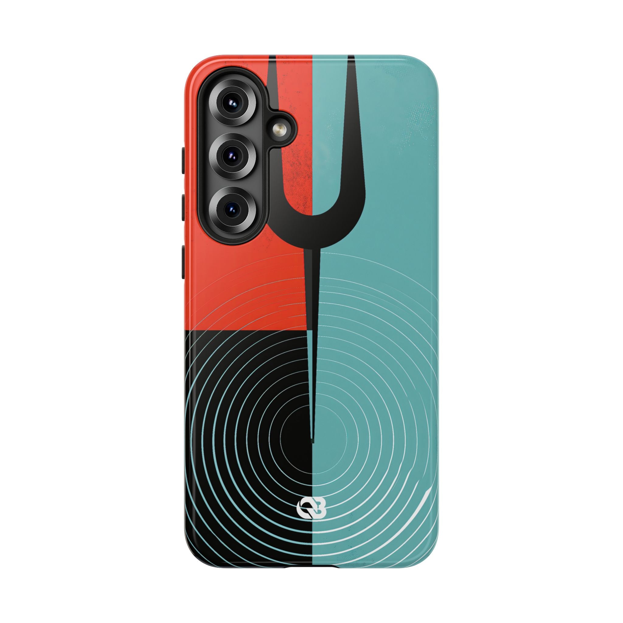 Teal Tough Phone Case for Samsung - Sonic Static Split
