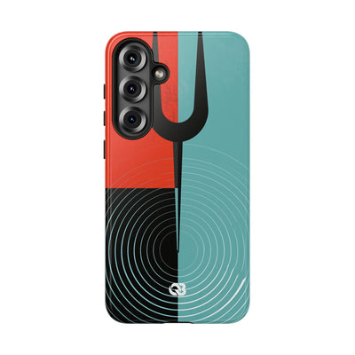 Teal Tough Phone Case for Samsung - Sonic Static Split