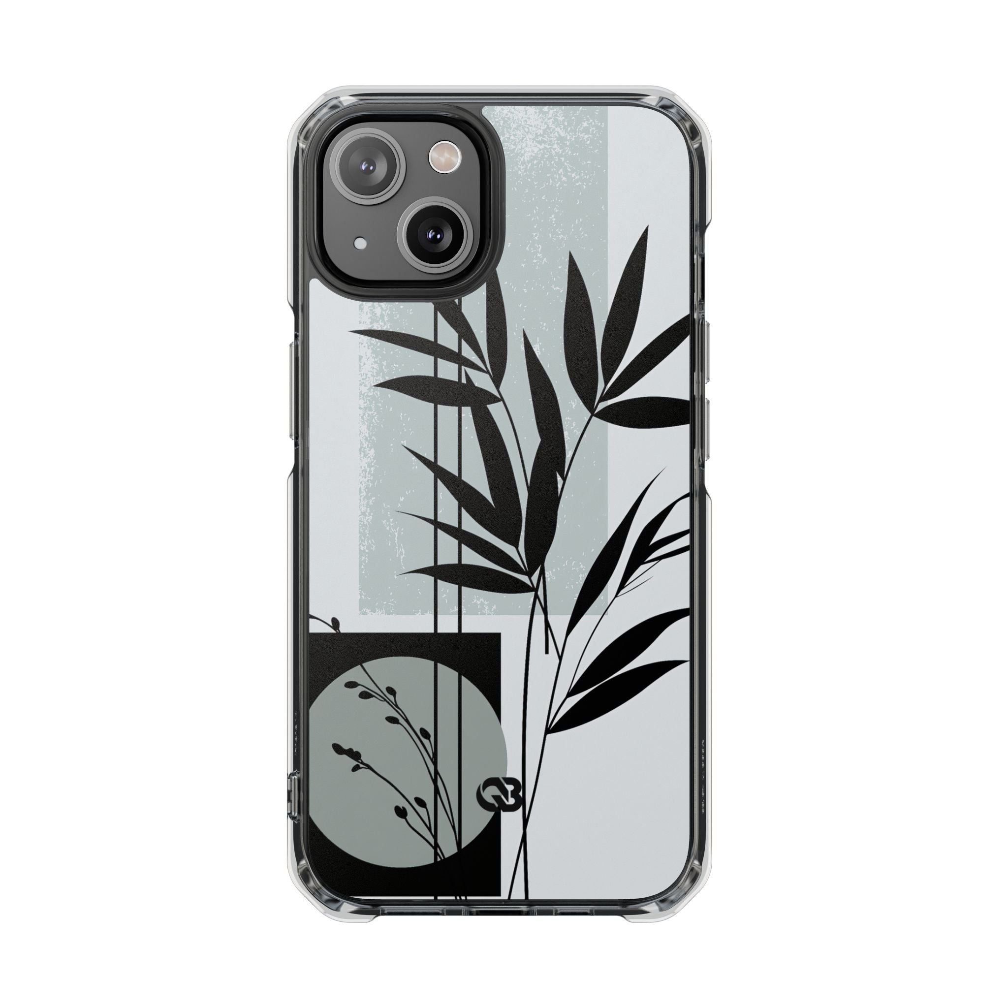 Grey Impact MagSafe Phone Case for iPhone - Sage Bamboo Noir