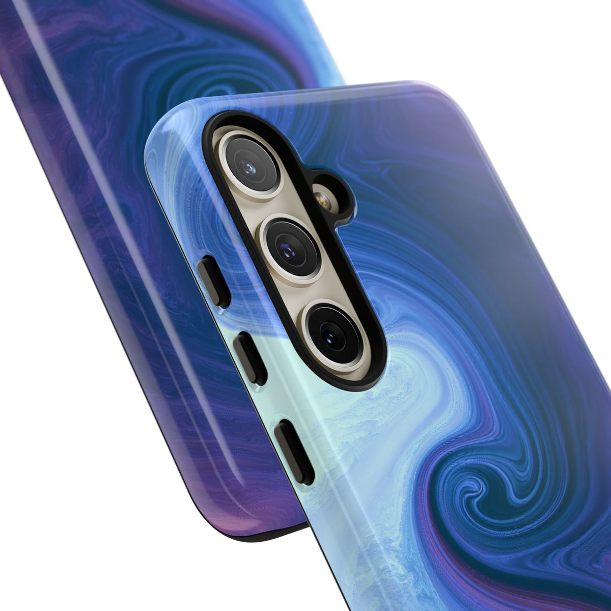 Azure Fluid Swirl · Tough Phone Case for Samsung · Blue