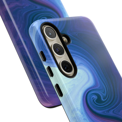 Azure Fluid Swirl · Tough Phone Case for Samsung · Blue