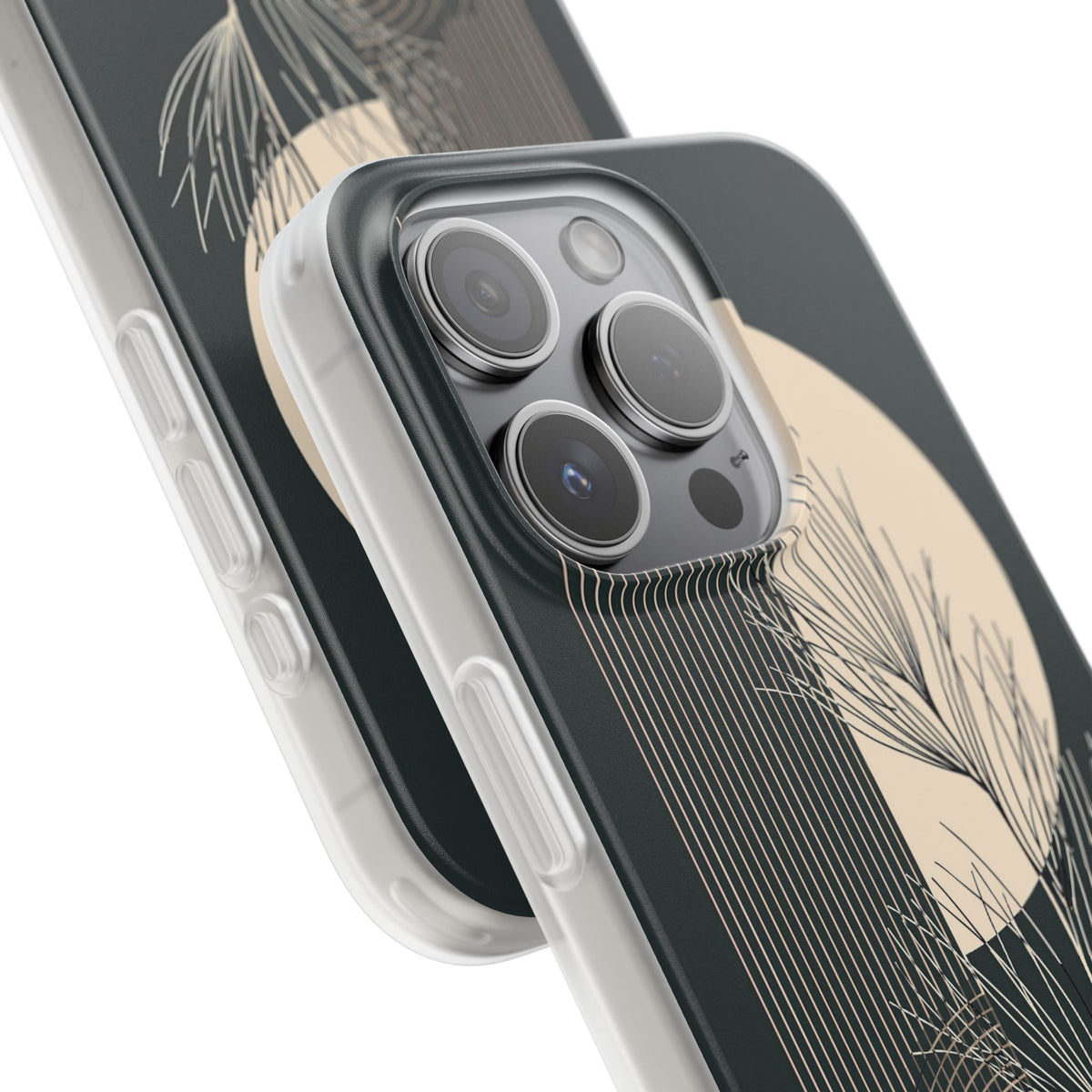 Botanical Crescent Linework · Lite Phone Case for iPhone ·  Green