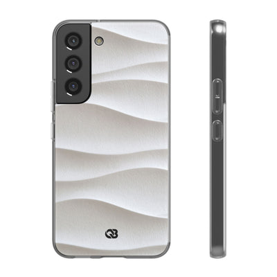 White Lite Phone Case for Samsung - Arctic Flow Ridges