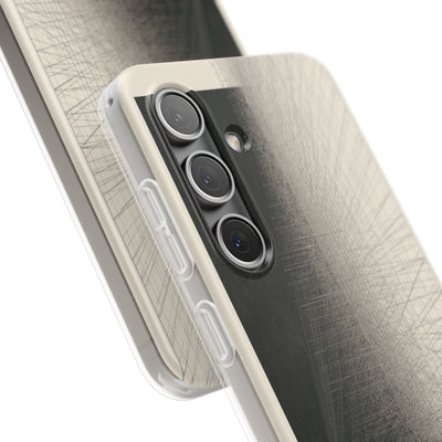 Beige Lite Phone Case for Samsung - Brutalist Graphite Grid