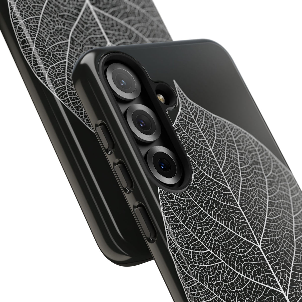 Monochrome Leaf Skeleton · Tough Phone Case for Samsung · Black