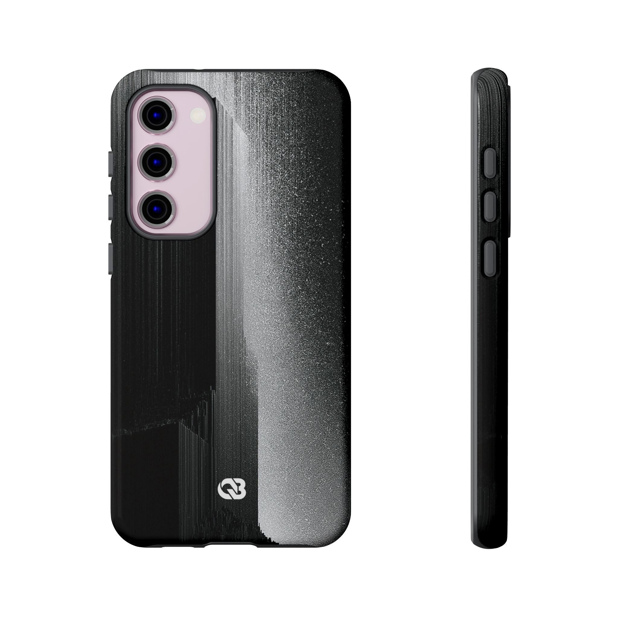 Black Tough Phone Case for Samsung - Brutalist Pixel Monolith