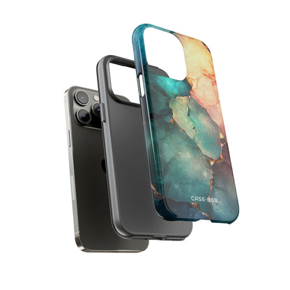 Teal Mosaic Veins iPhone 14 Pro Max Skal - Tough